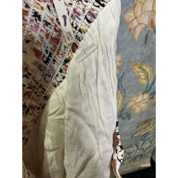 New Free People Pretty Daze Ivory Floral Print Two-Piece Skirt Only Size Xs - Picture 8 of 8